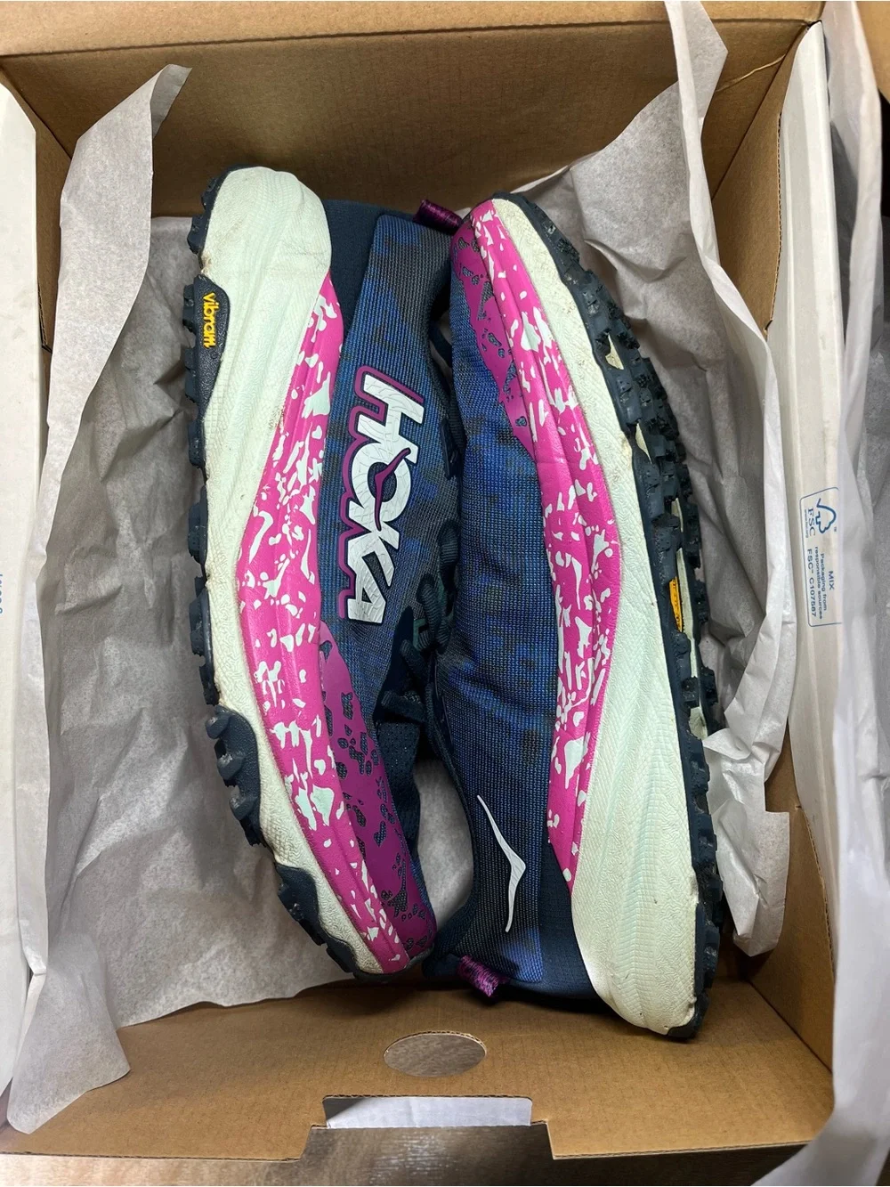 Hoka One One SpeedGoat 6 Mens Size 10 Trail Running Shoes Sneakers Blue Purple